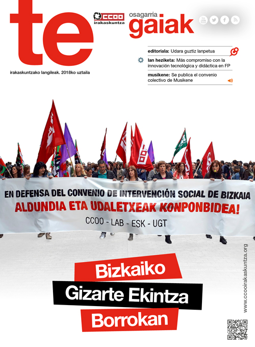 Revista realizada para la Federación de Enseñanza de Euskadi de CCOO.